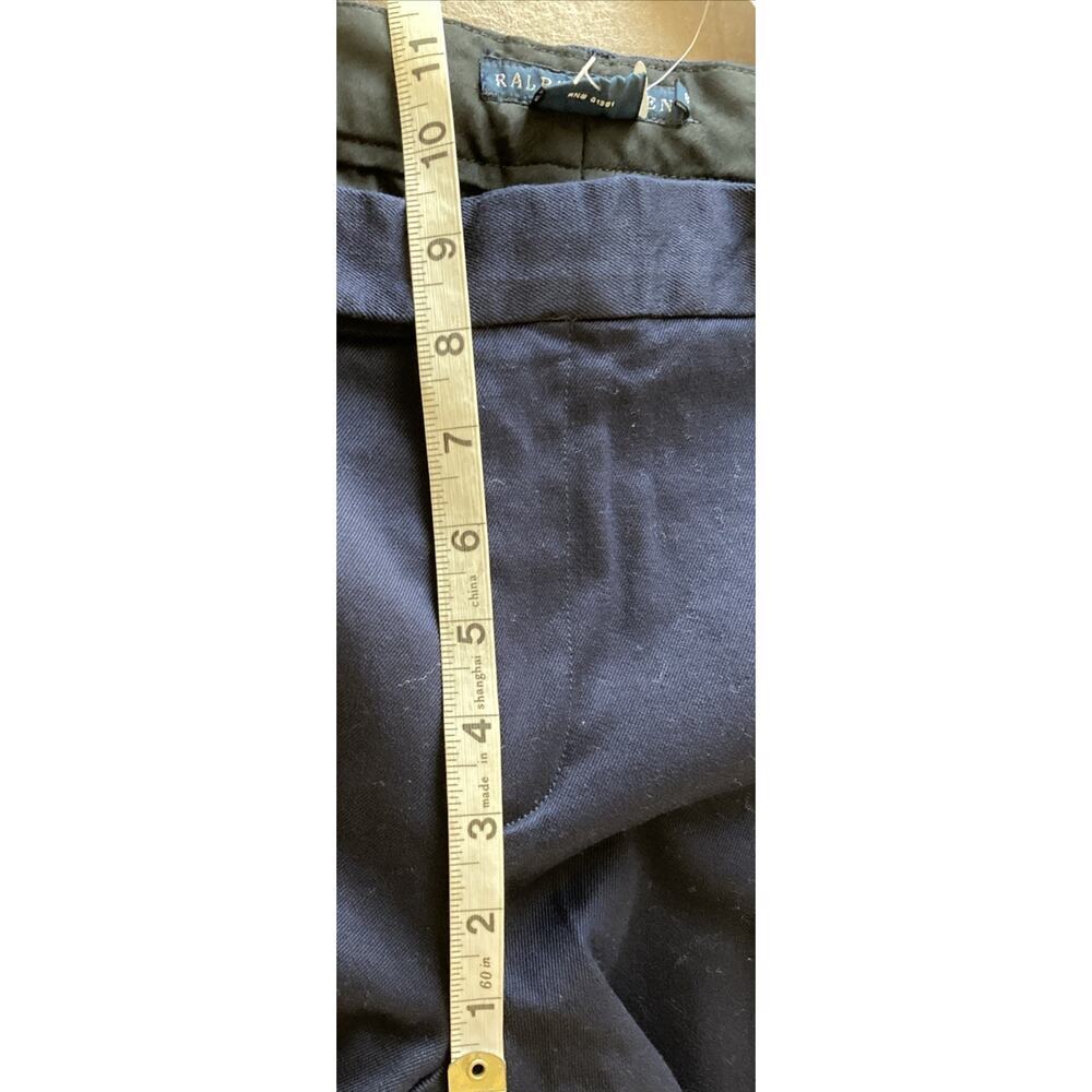 Ralph Lauren Chino Pants Womens 8 New Navy Blue Straight Leg Stretch Career - Picture 6 of 8